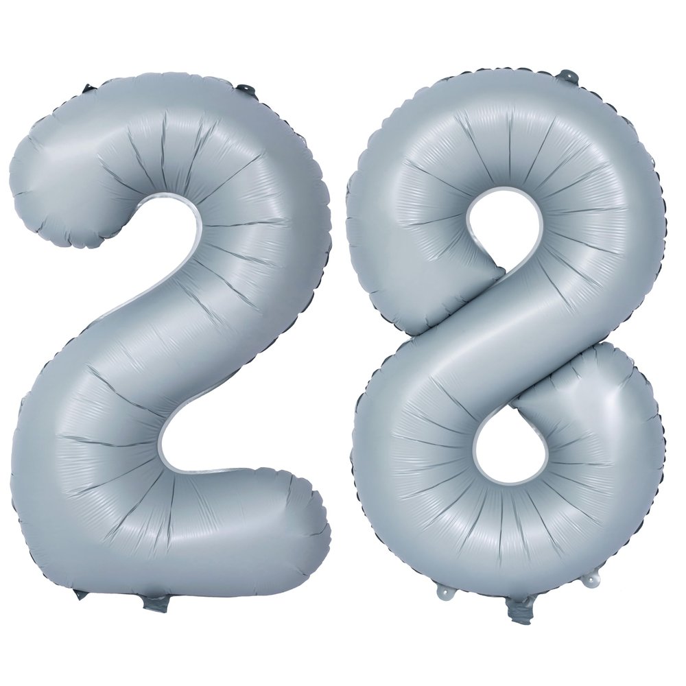 40 In Matte gray Number Balloons Helium Foil Mylar Balloon Birthday Party banquet Decoration 28