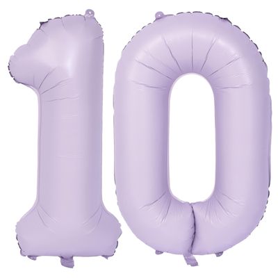 40 In Matte Purple Number Balloons Helium Foil Mylar Balloon Birthday Party banquet Decoration Digital 10