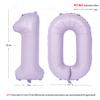 40 In Matte Purple Number Balloons Helium Foil Mylar Balloon Birthday Party banquet Decoration Digital 10 view 2