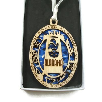 Alabama State Christmas Ornament