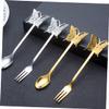 Ciieeo Multi-functional Stainless Steel Fork and Spoon Set Portable Tableware for Daily Use Lightweight Cutlery for Home Restaurants and Travel view 2