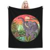 Elephant Bathing in The River Throw Blanket for Couch Bed Sofa Blankets Super Soft Warm Cozy 60"x50" Flannel Throw Blanket view 1