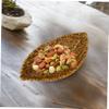 Ciieeo 3pcs Household Fruit and Snack Storage Basket Creative Decorative Tray for Home Use Woven Design for Organizing Fruits Breads and Snacks for Picnics and Home Deep view 2