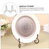 Cabilock 6pcs Plate Stands for Display Wrought Iron Desktop Dish Bracket Folding Easel view 3