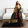 Raccoon with A Baseball Bat Throw Blanket for Couch Bed Sofa Blankets Super Soft Warm Cozy 60"x50" Flannel Throw Blanket view 4