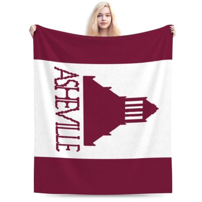 City of Asheville North Carolina Flag Throw Blanket for Couch Bed Sofa Blankets Super Soft Warm Cozy 40"x30" Flannel Throw Blanket