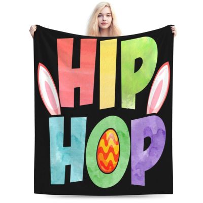 Hip Hop Easter Throw Blanket for Couch Bed Sofa Blankets Super Soft Warm Cozy 60"x50" Flannel Throw Blanket