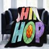 Hip Hop Easter Throw Blanket for Couch Bed Sofa Blankets Super Soft Warm Cozy 60"x50" Flannel Throw Blanket view 2