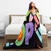Hip Hop Easter Throw Blanket for Couch Bed Sofa Blankets Super Soft Warm Cozy 60"x50" Flannel Throw Blanket view 4
