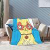 Cute Cat with Flower Glasses Throw Blanket for Couch Bed Sofa Blankets Super Soft Warm Cozy 40"x30" Flannel Throw Blanket view 3