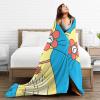 Cute Cat with Flower Glasses Throw Blanket for Couch Bed Sofa Blankets Super Soft Warm Cozy 40"x30" Flannel Throw Blanket view 4