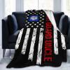 Coast Guard Uncle National Flag Throw Blanket for Couch Bed Sofa Blankets Super Soft Warm Cozy 40"x30" Flannel Throw Blanket view 2