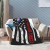 Coast Guard Uncle National Flag Throw Blanket for Couch Bed Sofa Blankets Super Soft Warm Cozy 40"x30" Flannel Throw Blanket view 3
