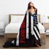 Coast Guard Uncle National Flag Throw Blanket for Couch Bed Sofa Blankets Super Soft Warm Cozy 40"x30" Flannel Throw Blanket view 4