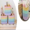Large Laundry Basket + Set of 3 Shelf Baskets - RAINBOW view 1