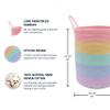 Large Laundry Basket + Set of 3 Shelf Baskets - RAINBOW view 3