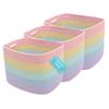Large Laundry Basket + Set of 3 Shelf Baskets - RAINBOW view 4