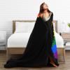 LGBT Flag Map of Norway Throw Blanket for Couch Bed Sofa Blankets Super Soft Warm Cozy 40"x30" Flannel Throw Blanket view 4