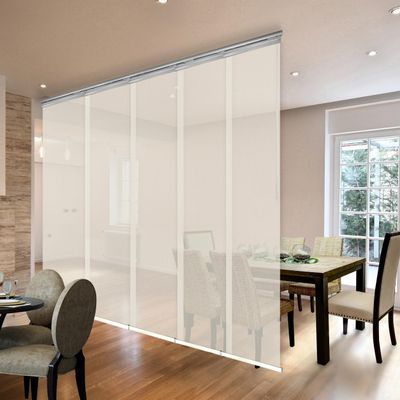 A & F Rod Dcor - Aya 5-Panel Single Rail Panel Track Extendable 58"-110" W x 94" H, Panel Width 23.5"