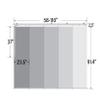 A & F Rod Dcor - Aya 5-Panel Single Rail Panel Track Extendable 58"-110" W x 94" H, Panel Width 23.5" view 3