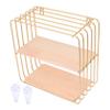 ABOOFAN Wall-Mounted Shelves Creative Storage Rack Modern Style Gold Square Home Decor view 1