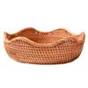 ABOOFAN 3pcs Rattan Serving Basket for Home Bread and Vegetable Storage Bowl Stylish and Odorless Decor for Retro Decoration Easy to Clean Design Woven Food Basket view 1