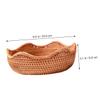 ABOOFAN 3pcs Rattan Serving Basket for Home Bread and Vegetable Storage Bowl Stylish and Odorless Decor for Retro Decoration Easy to Clean Design Woven Food Basket view 3
