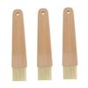 PRETYZOOM 3pcs Ergonomic Handle Basting Brush Bbq Grill Brush Food Mop Boar Bristles Heat Resistant Lacquered Wood view 1