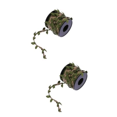 jojofuny 2pcs Vines Artificial Ribbon Burlap Vine Garland DIY Family Craft Festive Decor
