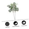 Cabilock 18pcs Decorative Eucalyptus Stems Realistic Faux Greenery Branches for Home Decor Wedding Arrangements and Living Room Decorations Single Branch Green view 2