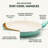 GreenPan Rio Healthy Ceramic Nonstick 8" Frying Pan Skillet and Silicone Spatula Set, Soft Grip Handle, Breaktfast Meal Set, PFAS-Free, Dishwasher Safe, Oven Safe, Turquoise view 4