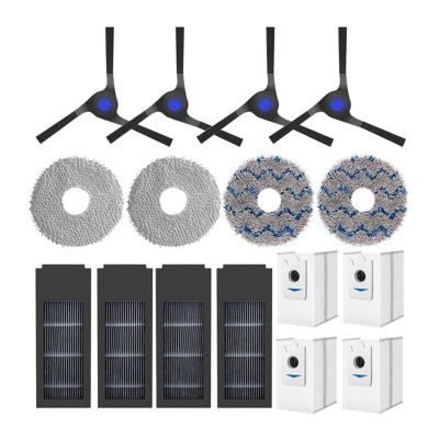 TELoni Vacuum Cleaner Replacement Parts Main Side Brush Hepa Filters Mop Pads Dust Bags. Compatible for ECOVACS DEEBOT X2, X2 Pro, X2 Omni, Vacuum Cleaner Spare Parts