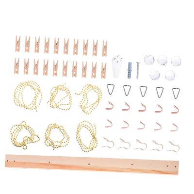 Cabilock Wooden Photo Display with Clips Creative Wall Hanging Decor for Home Office Dorm and Event Decorations Like Weddings and Birthdays