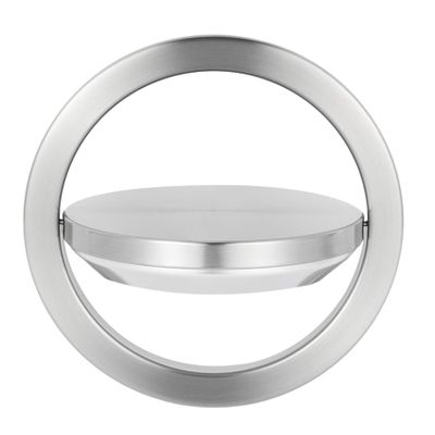 ALOEU Kitchen Flap Lid Stainless Steel Flush Recessed Built-In Balance Flap Cover Trash Bin Garbage Can Trash Lid Kitchen Counter Top Round