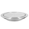 ALOEU Kitchen Flap Lid Stainless Steel Flush Recessed Built-In Balance Flap Cover Trash Bin Garbage Can Trash Lid Kitchen Counter Top Round view 4