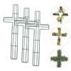 Zerodeko 6 Pcs Wreath Wire Frame Ornament Christmas Wreath Frame Easter Wire Form Easter Holder Party s for Front Door Crafts Hoop view 3