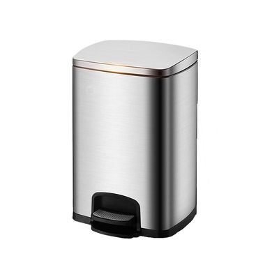 FATALE Kitchen Trash Can Thickened Stainless Steel Pedal Mute Trash Can Office Living Room Bedroom Kitchen Bathroom Large Capacity with Lid Trash Can Bathroom Trash Can (Color : D30L)