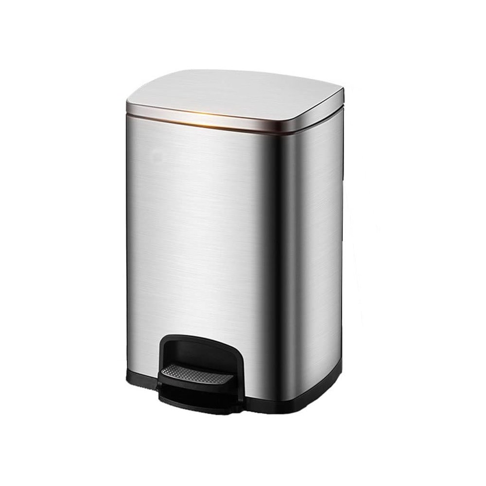 FATALE Kitchen Trash Can Thickened Stainless Steel Pedal Mute Trash Can Office Living Room Bedroom Kitchen Bathroom Large Capacity with Lid Trash Can Bathroom Trash Can (Color : D30L)