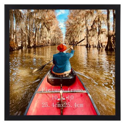Giftgarden 10x10 Picture Frame Black, 10 by 10 Thin Square Frame for Photo Gallery Wall Tabletop Display, Single