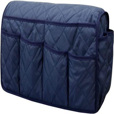 BULINO Sofa arm Tray, Armchair Storage Bag, Remote Control Holder 8 Pockets Sofa Armrest Organizer, Arm Chair Side Pocket Recliner Couch Storage Caddy,Gray (Color : Navy)(Navy)