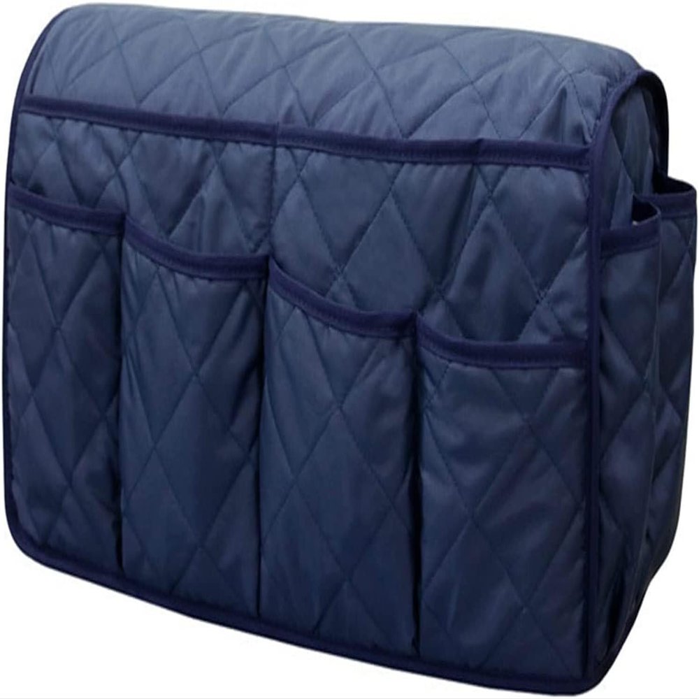 BULINO Sofa arm Tray, Armchair Storage Bag, Remote Control Holder 8 Pockets Sofa Armrest Organizer, Arm Chair Side Pocket Recliner Couch Storage Caddy,Gray (Color : Navy)(Navy)