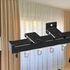 CuKYi Curtain Track Set Ceiling Or Wall Mount, Aluminium Curtain Rail Ceiling Track, Curtain Tracks and Fittings,Room Divider for Light, Medium and Heavy Drapes, Glide Smooth (Color : Black - Wall Mo view 1