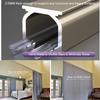 CuKYi Curtain Track Set Ceiling Or Wall Mount, Aluminium Curtain Rail Ceiling Track, Curtain Tracks and Fittings,Room Divider for Light, Medium and Heavy Drapes, Glide Smooth (Color : Black - Wall Mo view 3