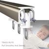 CuKYi Curtain Track Set Ceiling Or Wall Mount, Aluminium Curtain Rail Ceiling Track, Curtain Tracks and Fittings,Room Divider for Light, Medium and Heavy Drapes, Glide Smooth (Color : Black - Wall Mo view 4