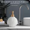 ALOEU Ceramic Soap Dispenser,Liquid Soap Bottle,Lotion Hand- Bottles,Nordic Style Press Lotion Bottle,420ML,Shell view 3