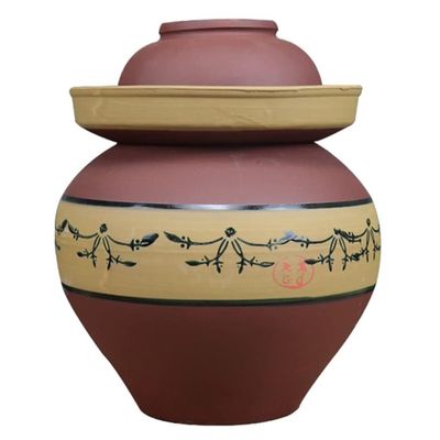 GVILTY Ceramic Fermentation Jar Large Capacity Sealed Pickle Jar, Chinese Fermentation Kit With Water Seal, Ceramic Jar With Lid Canning Jars for Pickles, Kimchi A