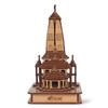 Shri Ram Mandir Ayodhya 3D Model Wooden Hand Carved Temple 6 inches Decorative Showpiece (Without Lights) view 2