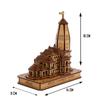 Shri Ram Mandir Ayodhya 3D Model Wooden Hand Carved Temple 6 inches Decorative Showpiece (Without Lights) view 3