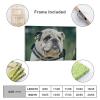 11"x17" Canvas Wall Art, Bulldog Dog Portrait English Picture Prints, Rustic Modern Wall Decor Artwork, Farmhouse Kitchen Canvas Painting, Home Office Decor Art Print view 2