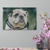 11"x17" Canvas Wall Art, Bulldog Dog Portrait English Picture Prints, Rustic Modern Wall Decor Artwork, Farmhouse Kitchen Canvas Painting, Home Office Decor Art Print view 4